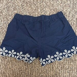 girls navy flower old navy shorts/ size L (10-12)